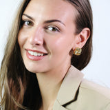 Square Woven Ear Studs