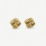 Square Woven Ear Studs