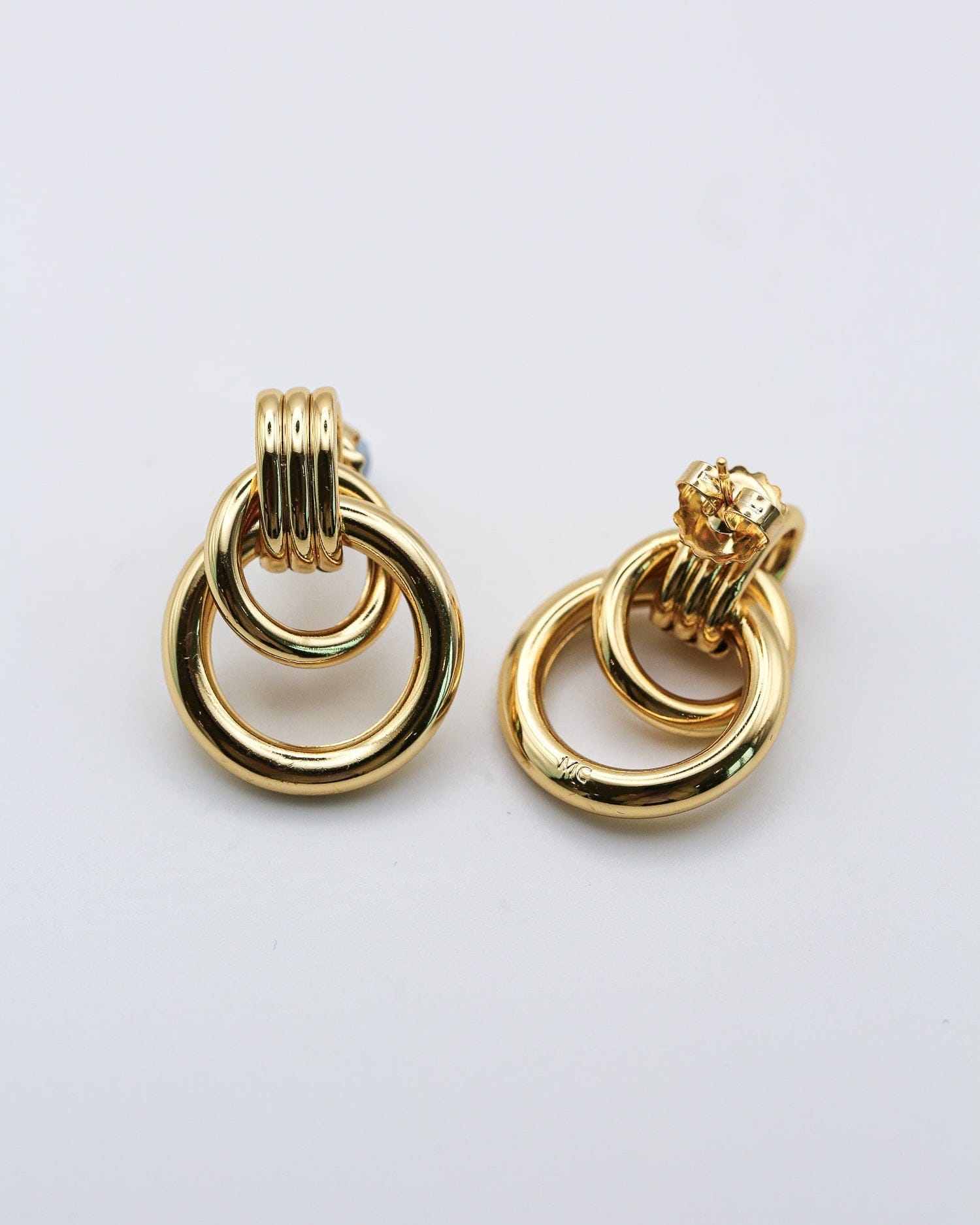 Statement Twisted Ear Studs - Golden