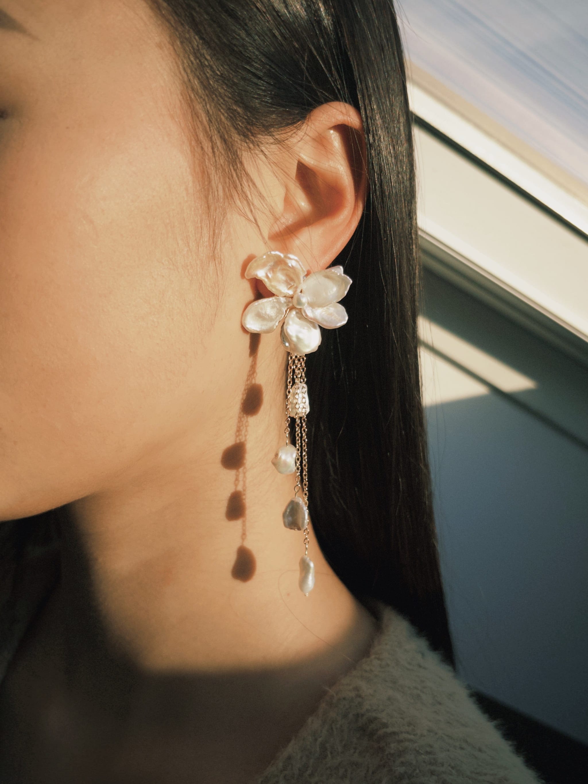 Cherie-Jewels-Stellar-Petal-Keshi-Pearl-Flower-Dangle -Drop-Beaded-Statement-Earrings-№04