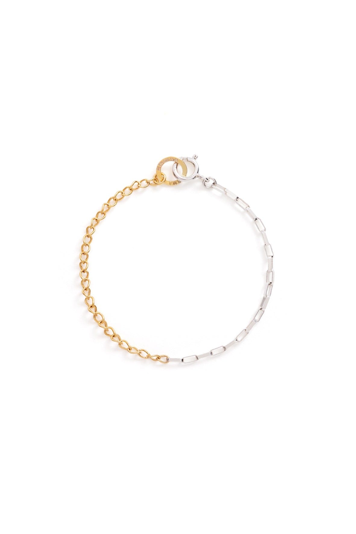 Norma-Jewellery-Studio-6-Exclusive-Frame-mixed-metal-chain-bracelet-18ct-gold-vermeil-curb-chain-sterling-silver-rectangle-cool-london