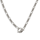 T-Bar Figaro Chain Necklace Gold & Silver - Golden