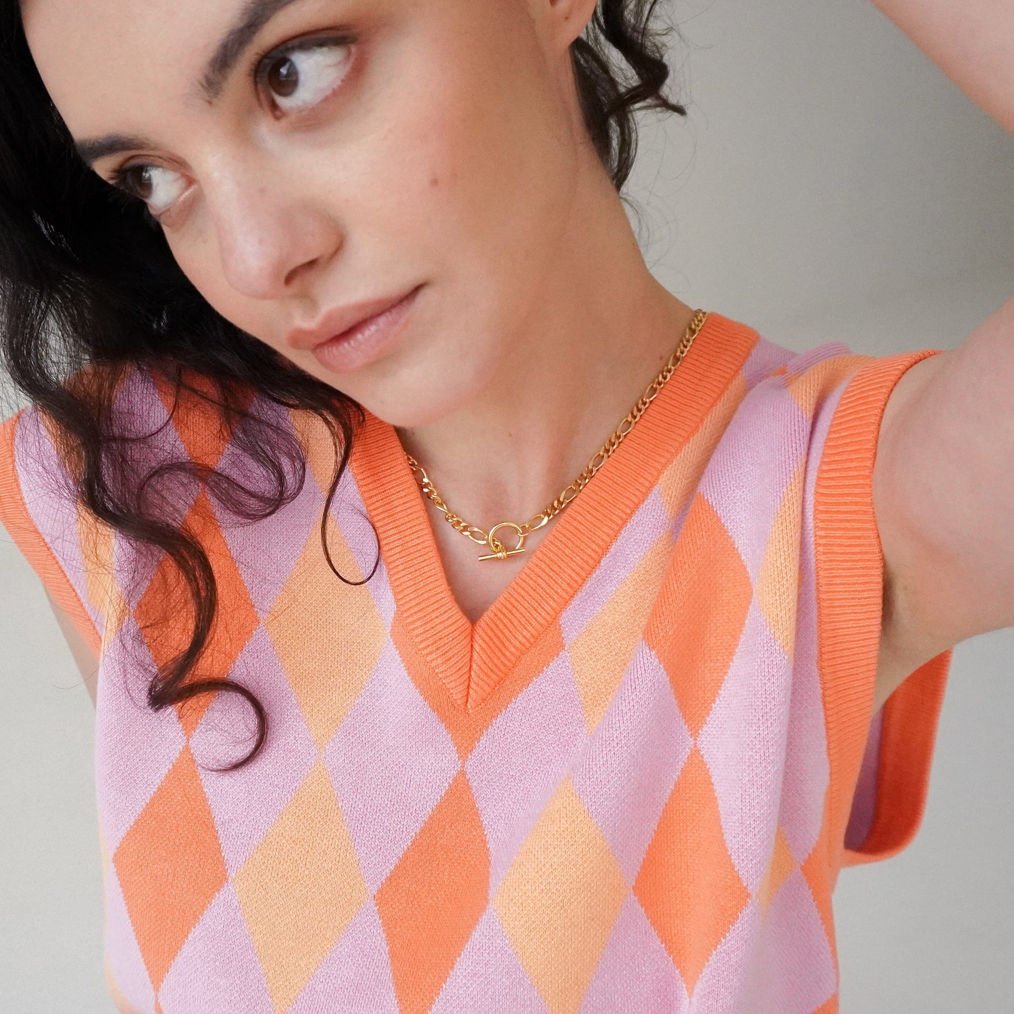 Junk-Jewels-T-Bar-Fastening-Figaro-Chain-Chunky-Gold-Necklace-Silver-Statement-Cool
