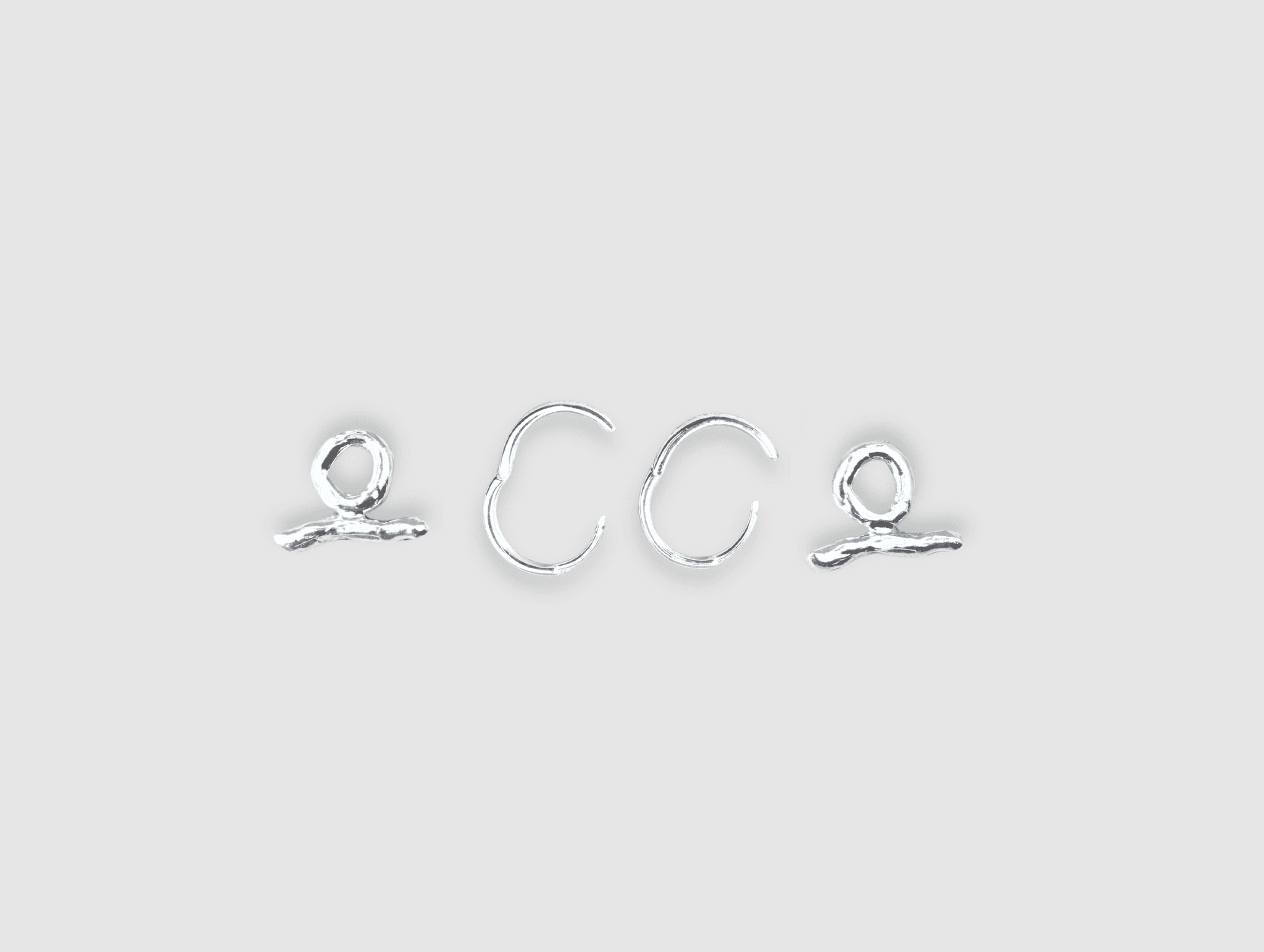 Milly-Maunder-T-Bar-Pendant-Huggie-Earrings-Molten-Texture-Sterling-Silver-Everyday-Jewellery-Cool-Organic-Form-Staple-Design