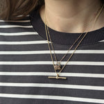 Milly-Maunder-T-Bar-Pendant-Textured-Rustic-Chain-Necklace-9k-Solid-Yellow-Gold-Minimal-Layering
