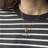 Milly-Maunder-T-Bar-Pendant-Textured-Rustic-Chain-Necklace-9k-Solid-Yellow-Gold-Minimal-Layering