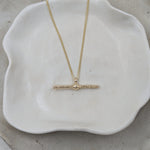 Milly-Maunder-T-Bar-Pendant-Textured-Rustic-Chain-Necklace-9k-Solid-Yellow-Gold-Minimal-Layering