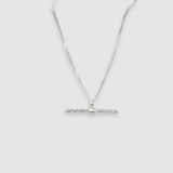 Milly-Maunder-Rustic-Textured-Beaded-Organic-Antique-T-Bar-Pendant-Necklace-Chain-Sterling-Silver
