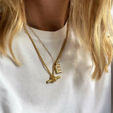 Knotted T Bar Necklace Silver