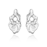 Liz-Crow-London-The-Anchor-Sterling-Silver-Statement-Earrings-Sculptural-Molten-Texture-Drop-Oversized-Stud-Studs-Earring