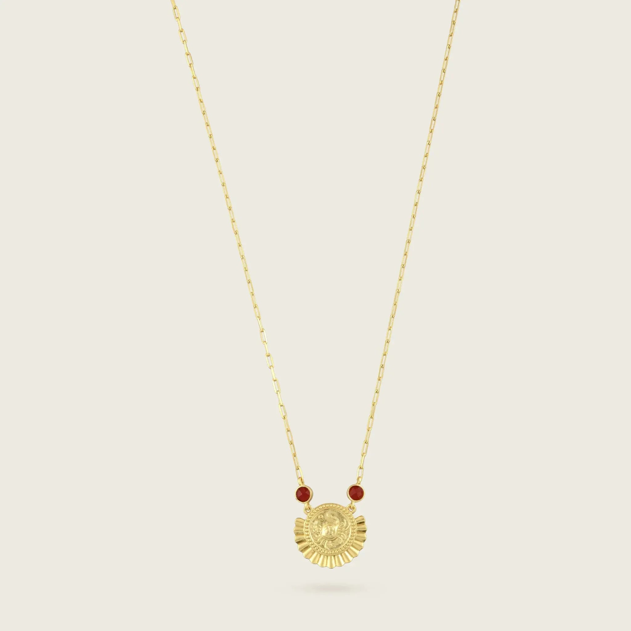 The Cancer Zodiac Amulet Necklace SingleNecklace-Kensho Heirlooms-GOLDEN-ShopGolden.co-Demifine-Jewellery-Destination-Contemporary-Curated-UK-Brands
