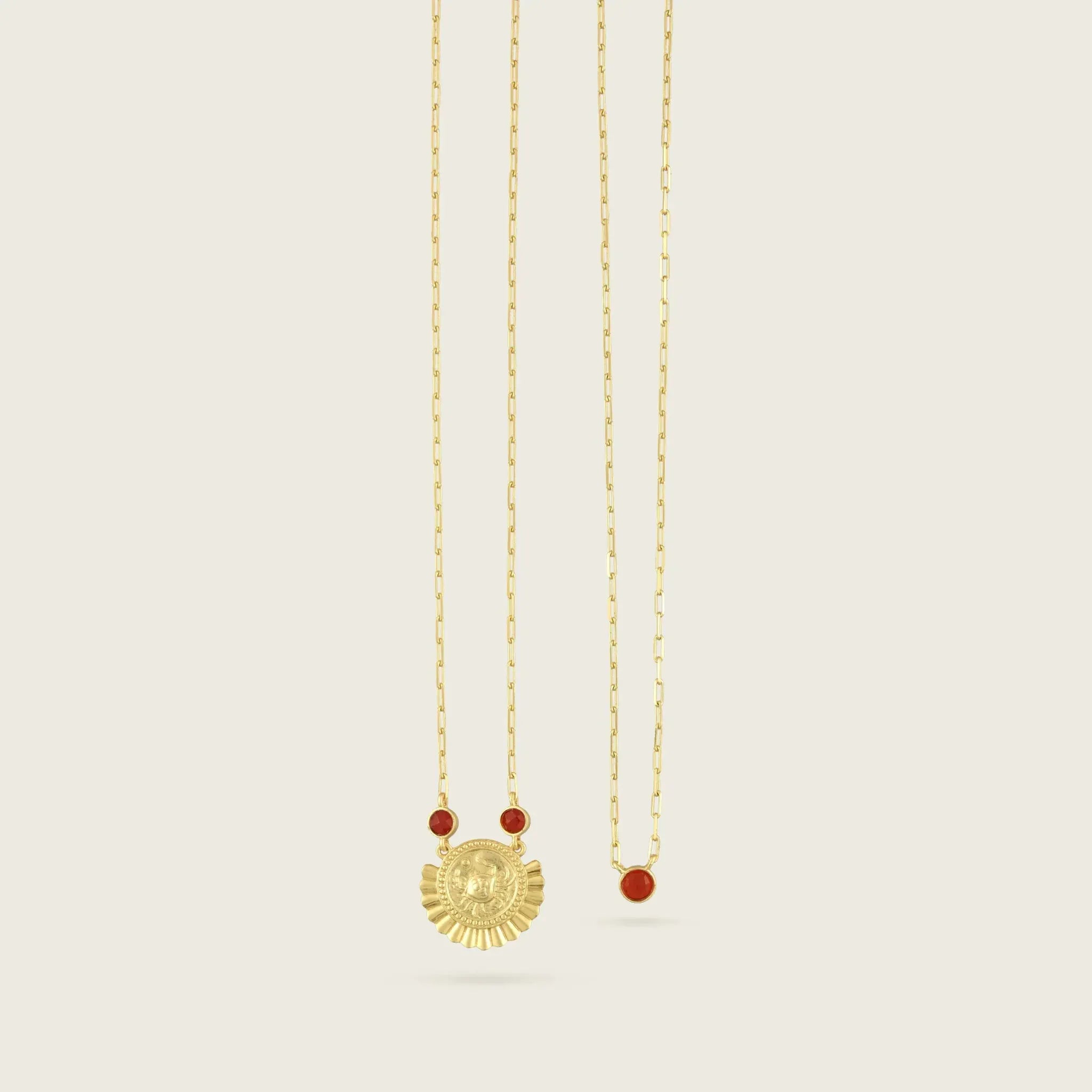 The Cancer Zodiac Amulet Necklace SingleNecklace-Kensho Heirlooms-GOLDEN-ShopGolden.co-Demifine-Jewellery-Destination-Contemporary-Curated-UK-Brands