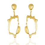 Liz-Crow-London-Tenacity-Earrings-18CT-GOLD-Vermeil-The-Climb-Earrings-Statement-Wavey-Wiggle-Molten-Melting-Texture-Ripple-Drop-Hoops-Drop-Dangle
