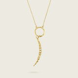 The Crescent of Hope Gold--the-crescent-of-hope-gold-charm-18ct-gold-vermeil-moon-pearl-gemstone-adorned-hammered-charm-boho-winter-sun-summer-jewellery-handmade-mix-match-interchangeable-pendant-necklace-golden-kensho-heirloomsCharmCharms-Kensho Heirlooms-GOLDEN-ShopGolden.co-Demifine-Jewellery-Destination-Contemporary-Curated-UK-Brands