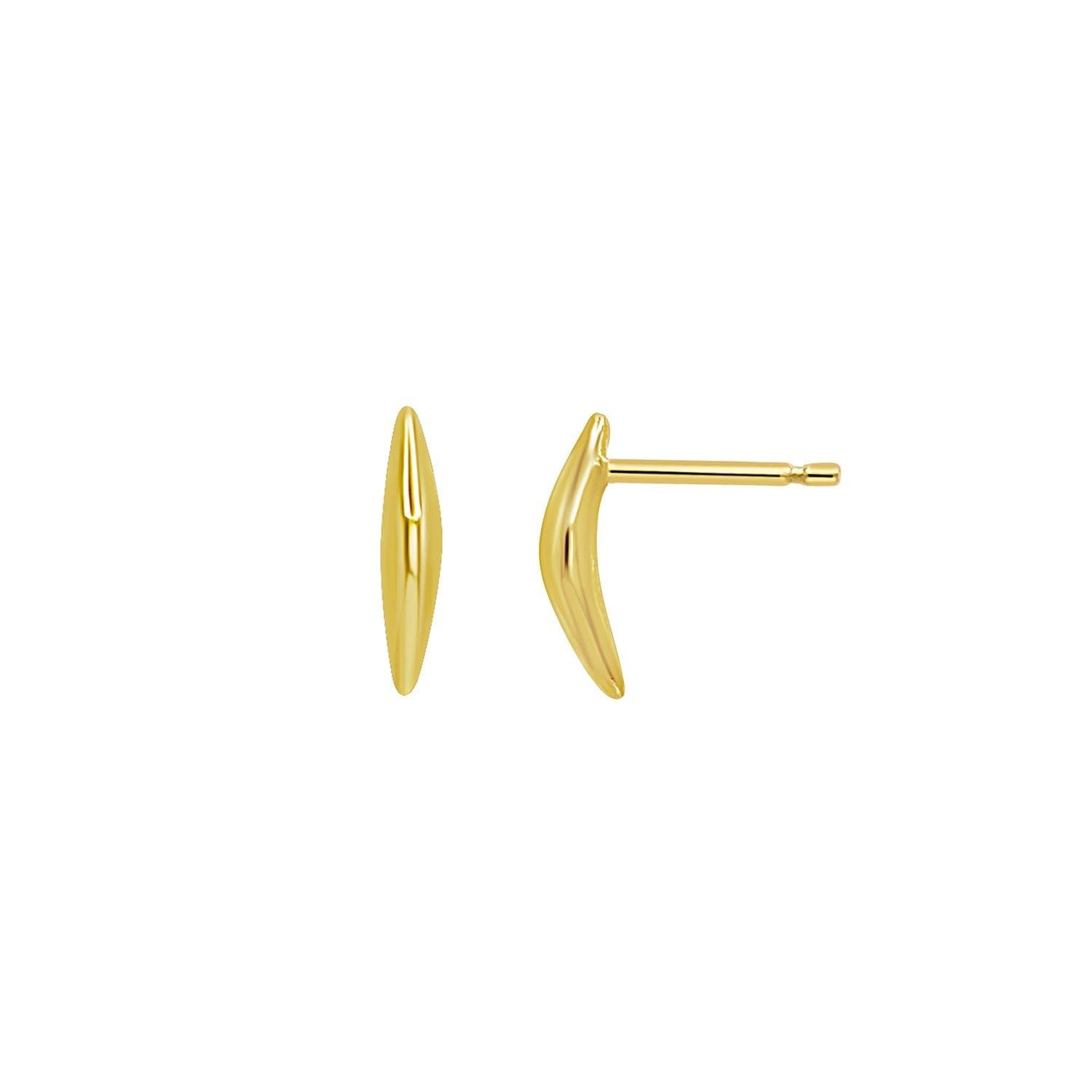 The Curve Gold Studs - Golden