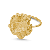 Liz-Crow-London-Presence-The-Deep-Stillness-18ct-Gold-Vermeil-Sculptural-Ring-Molten-Texture-Solitaire-Stacking
