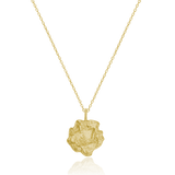 Liz-Crow-London-Presence-Pendant-18CT-GOLD-The-Deep-Stillness-Necklace-Textured-Molten-Sculptural-Coin-Circle-Pendant