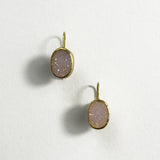 The Druzy Blanc Earrings - Golden