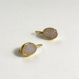 The Druzy Blanc Earrings - Golden