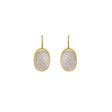 The Druzy Blanc Earrings - Golden