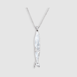 Milly-Maunder-Fish-Pendant-Long-Necklace-Coastal-Marine-Motifs-Jewellery-Beach-Summer-Pendant-Sealife-Ocean-Textured-Cool-Pisces-Sterling-Silver