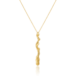 Liz-Crow-London-Resilience-Necklace-18CT-GOLD-Vermeil-Flow-Within-Ocean-Drop-Wiggle-Wave-Molten-Texture-Drop-Long-Statement-Pendant-Necklace
