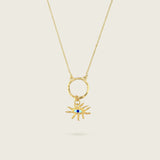The Guardian Eye CharmCharms-Kensho Heirlooms-GOLDEN-ShopGolden.co-Demifine-Jewellery-Dest-18ct-gold-vermeil-hammered-pendant-blue-boho-cool-summer-winter-sun-jewellery-interchangeable-charm-mix-match-gift-Kensho-Heirlooms-Meaingful-symbols-handmade-jewellery-goldenination-Contemporary-Curated-UK-Brands