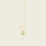 The Guardian Eye Charm-18ct-gold-vermeil-hammered-pendant-blue-boho-cool-summer-winter-sun-jewellery-interchangeable-charm-mix-match-gift-Kensho-Heirlooms-Meaingful-symbols-handmade-jewellery-goldenCharms-Kensho Heirlooms-GOLDEN-ShopGolden.co-Demifine-Jewellery-Destination-Contemporary-Curated-UK-Brands