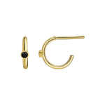 The Hoop Gold & Black Sapphire - Golden