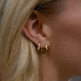 The Hoop Gold & White Sapphire