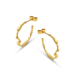 Liz-Crow-London-Gratitude-Hoops-18CT-GOLD-Vermeil-The-Knowing-Hoop-Molten-Texture-Medium-Hoop-earring