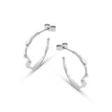 Liz-Crow-London-Gratitude-Hoops-Sterling-Silver-The-Knowing-Thin-Textured-Molten-Hoop-Large-Medium-Earrings