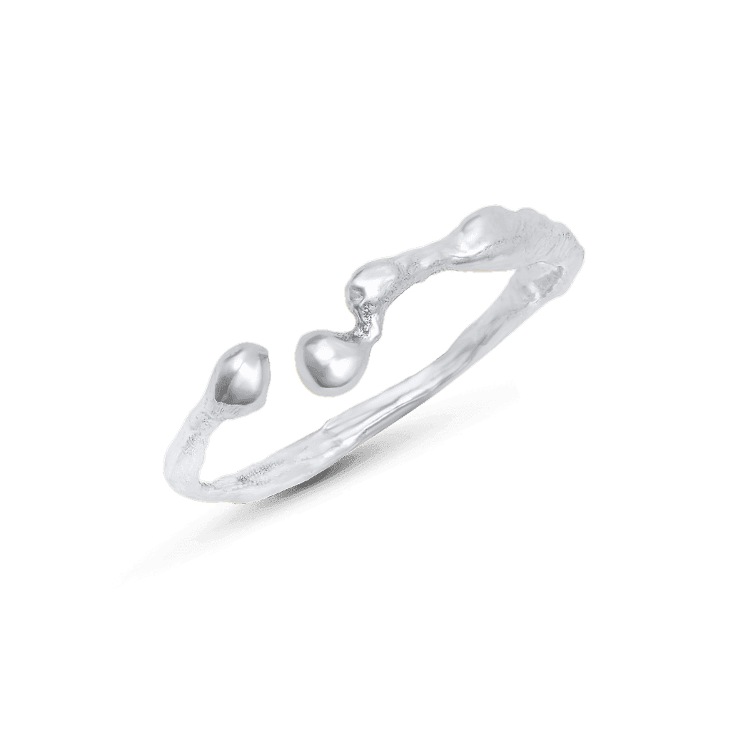 Liz-Crow-Molten-Ring--The-Offering-Recycled-Sterling-Silver-Molten-Texture-Stacking-Ring