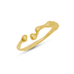 Liz-Crow-London-Gratitude-Ring-18CT-GOLD-Vermeil-The Offering-Ring-Molten-Dainty-Band-textured-Ripple-Stacking