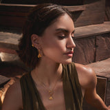 The Origins of Love Gold Charm-heart-citrine-stone-yellow-hammered-pendant-gold-vermeil-cool-boho-interchangable-mix-match-pendant-charm-necklace-layering-Kensho-Heirlooms-Summer-jewellery-handmade-uk-golden-brandsCharms-Kensho Heirlooms-GOLDEN-ShopGolden.co-Demifine-Jewellery-Destination-Contemporary-Curated-UK-Brands