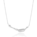 The Return Sterling Silver Molten Horizontal Bar Necklace - Golden