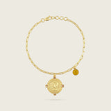 the-scorpio-zodiac-bracelet-bangle-18ct-gold-vermeil-statement-cool-jewellery-vintage-antique-coin-charm-personal-star-sign-gift-everyday-meaningful-winter-sun-boho-uk-jewellery-brand-curated-at-golden-citrine-yellow-stoneBracelets-Kensho Heirlooms-GOLDEN-ShopGolden.co-Demifine-Jewellery-Destination-Contemporary-Curated-UK-Brands
