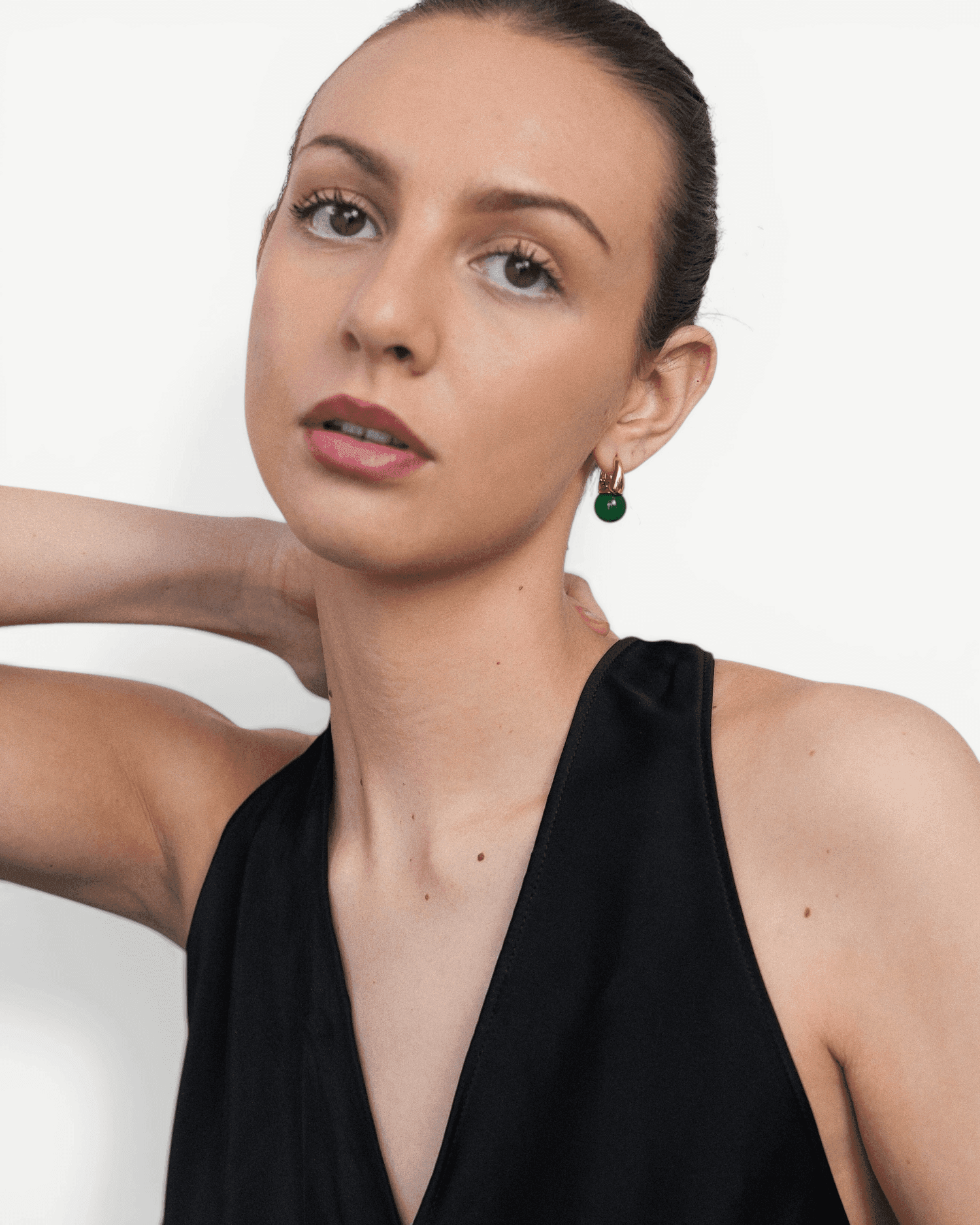 Miss-Cecilia-London-The-Sienna-Hoops-Red-Agate-Gemstone-Resin-Ball-Stone-Green-Hoop-Earrings-Cool-Summer-Colourful-Jewellery-Demifine-contemporary
