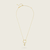 The Skycompass Charm-18ct-gold-vermeil-blue-topaz-star-cross-charm-pendant-interchangeable-boho-summer-winter-sun-pendant-necklace-hammered-Kensho-HeirloomsCharms-Kensho Heirlooms-GOLDEN-ShopGolden.co-Demifine-Jewellery-Destination-Contemporary-Curated-UK-Brands