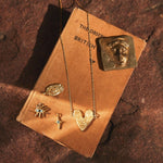 The Skycompass Charm-18ct-gold-vermeil-blue-topaz-star-cross-charm-pendant-interchangeable-boho-summer-winter-sun-pendant-necklace-hammered-Kensho-HeirloomsCharms-Kensho Heirlooms-GOLDEN-ShopGolden.co-Demifine-Jewellery-Destination-Contemporary-Curated-UK-Brands