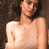 The Skycompass Charm-18ct-gold-vermeil-blue-topaz-star-cross-charm-pendant-interchangeable-boho-summer-winter-sun-pendant-necklace-hammered-Kensho-HeirloomsCharms-Kensho Heirlooms-GOLDEN-ShopGolden.co-Demifine-Jewellery-Destination-Contemporary-Curated-UK-Brands