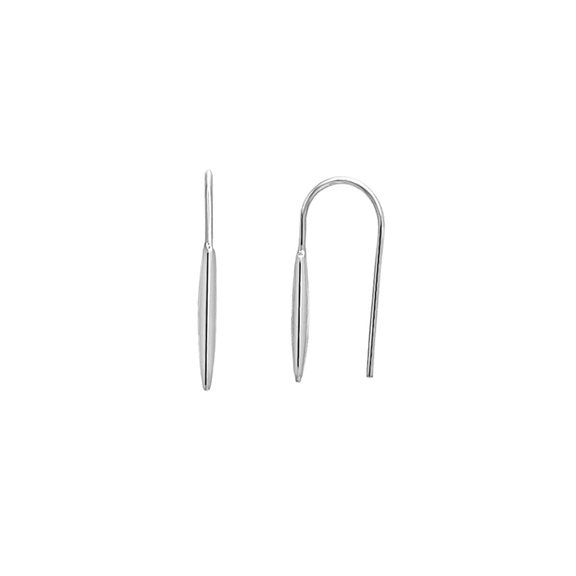 The Sleek Silver Earring - Golden