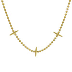 The Spike Trio Necklace - Golden