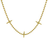 The Spike Trio Necklace - Golden