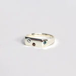 Blume-Jewellery-Winter-Signet-Ring-Sterling-Silver-Pinky-Gemstone-Stone-Ring-Blue-Brown-Blue-Topaz-Aquamarine-Smokey-Quartz-Cool-Rectangle-Handmade-UK