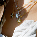Squeeze-Jewellery-London-Tiny-Ghost-Chunky-Chain-Flower-Pendant-Lily-Necklace-GOld-Silver-Vanilla-Cream-Statement-Cool-Cute-Jewellery
