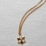 Squeeze-Jewellery-London-Tiny-Ghost-Chunky-Chain-Flower-Pendant-Lily-Necklace-GOld-Silver-Vanilla-Cream-Statement-Cool-Cute-Jewellery