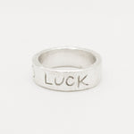 very-good-luck-ring-Keyes-engraved-band-chunky-wide-cigar-ring-lucky-charm-sterling-silver-handmade-london-cool-stacking-band-ring--GOLDEN-ShopGolden.co-Demifine-Jewellery-Destination-Contemporary-Curated-UK-Brands