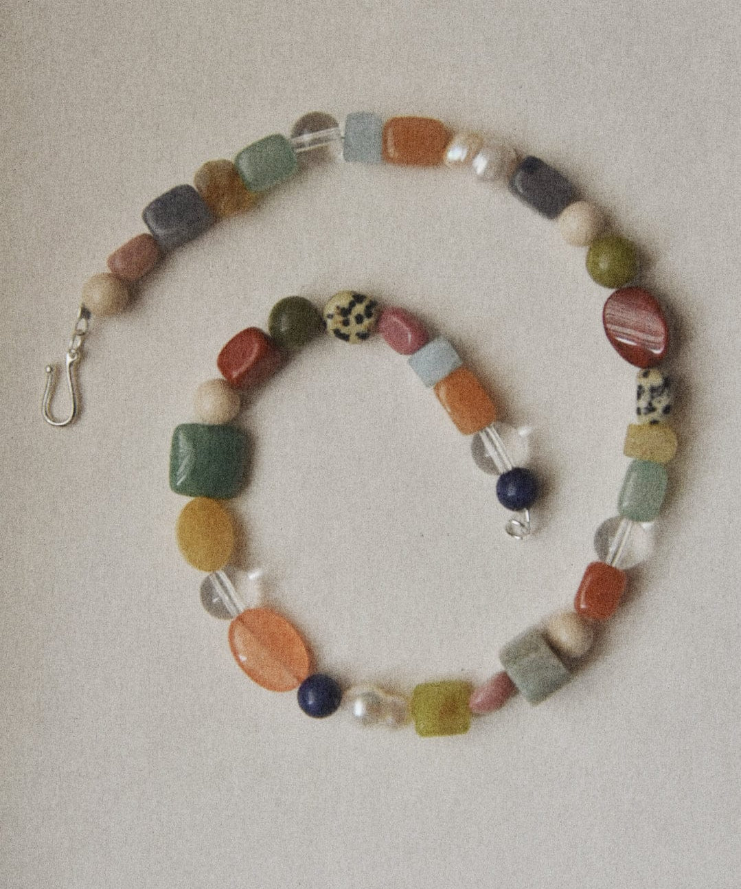 Kan-Studio-Winoma-Necklace-Gemstone-Pearl-Beaded-Bead-Chunky-Multicoloured-Red-Green-Clear-Blue-Chunky-Summer-Statement-Cool-Jewellery
