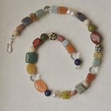 Kan-Studio-Winoma-Necklace-Gemstone-Pearl-Beaded-Bead-Chunky-Multicoloured-Red-Green-Clear-Blue-Chunky-Summer-Statement-Cool-Jewellery